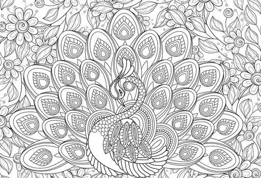 Puzzle: Color-Me Collection - Majestic Feathers - for just $16.99! 