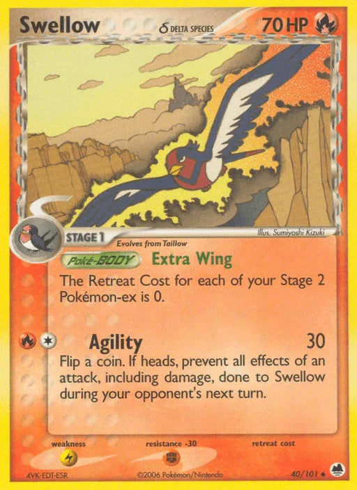 Swellow (40/101) (Delta Species) [EX: Dragon Frontiers] - for just $0.70! 