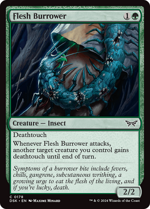 Flesh Burrower (DSK-178) - Duskmourn: House of Horror Foil - for just $0.05! 