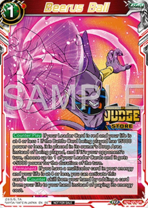 Beerus Ball (Judge Pack Vol.16) (Store) (BT8-022) [Tournament Promotion Cards] - for just $0.20! 