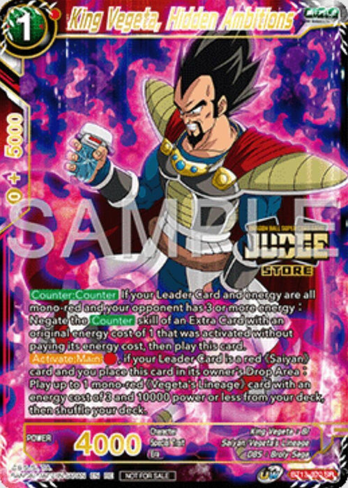King Vegeta, Hidden Ambitions (Judge Pack Vol.16) (Store) (BT13-020) [Tournament Promotion Cards] - for just $0.25! 