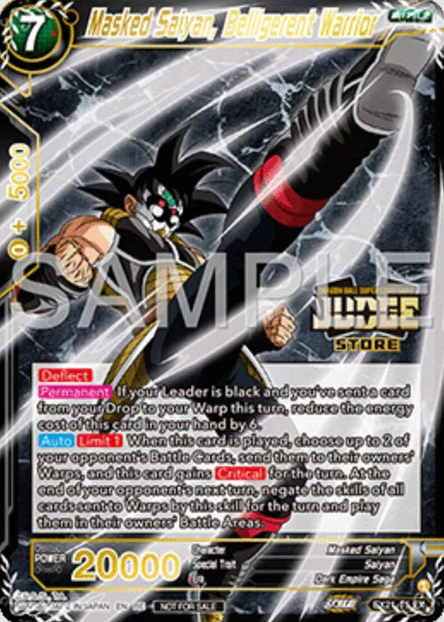 Masked Saiyan, Belligerent Warrior (Judge Pack Vol.16) (Store) (EX21-15) [Tournament Promotion Cards] - for just $0.25! 