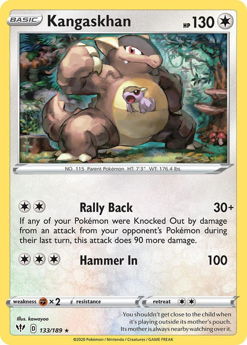 Kangaskhan (133/189) (Theme Deck Exclusive) [Sword & Shield: Darkness Ablaze] - for just $0.20! 