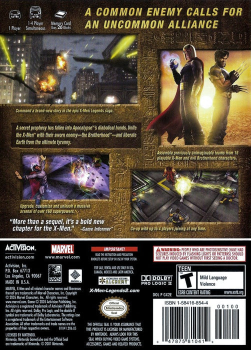 X-Men Legends II: Rise of Apocalypse – GameCube (GC) - for just $28.99! 