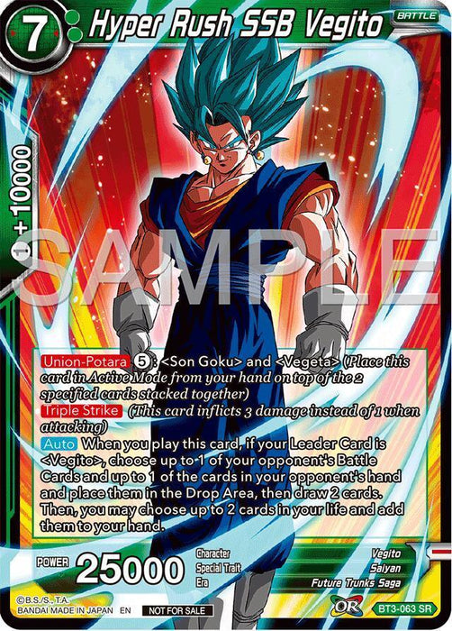 Hyper Rush SSB Vegito (Championship 2024 Finals Pack) (BT3-063) [Tournament Promotion Cards] - for just $1.15! 
