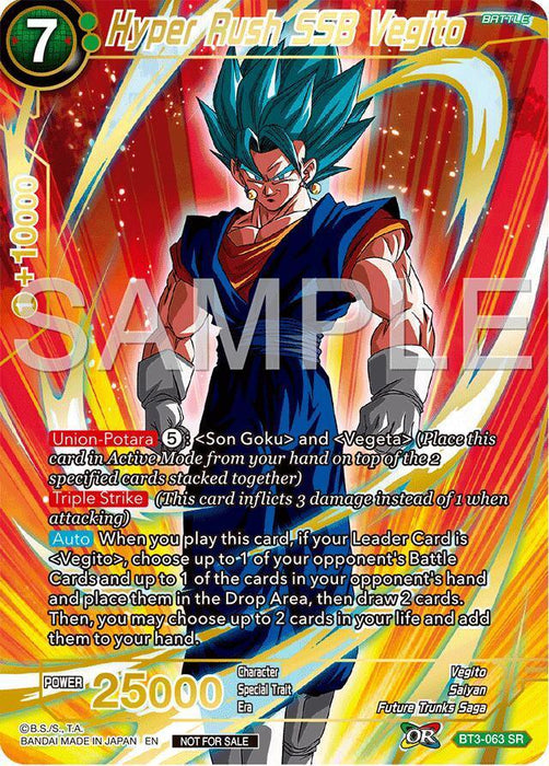 Hyper Rush SSB Vegito (Championship 2024 Finals Pack) (Gold Stamped) (BT3-063) [Tournament Promotion Cards] - for just $14.80! 