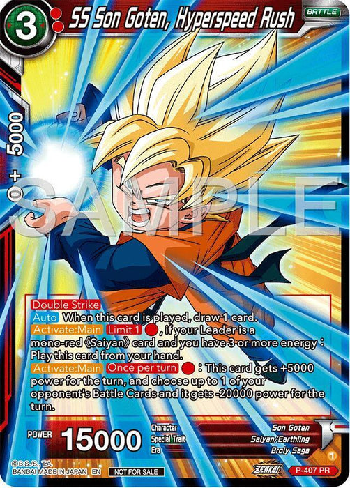 SS Son Goten, Hyperspeed Rush (Championship 2024 Finals Pack) (P-407) [Tournament Promotion Cards] - for just $1.15! 