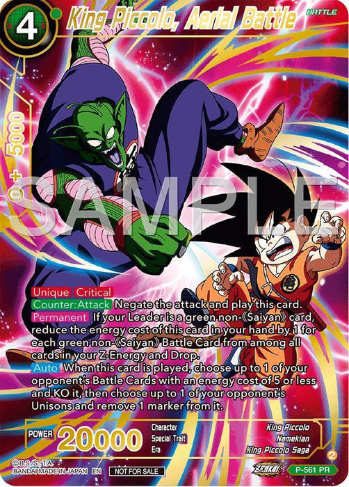 King Piccolo, Aerial Battle (Championship 2024 Finals Pack) (Gold Stamped) (P-561) [Tournament Promotion Cards] - for just $5.30! 