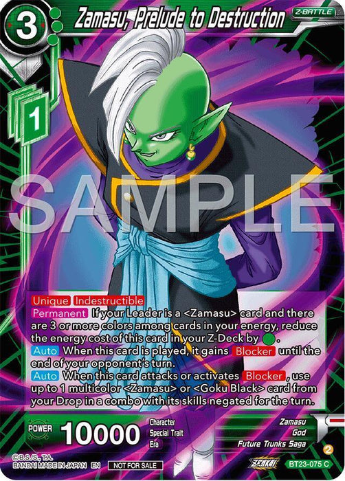 Zamasu, Prelude to Destruction (Championship 2024 Finals Zenkai Pack) (BT23-075) [Tournament Promotion Cards] - for just $3! 
