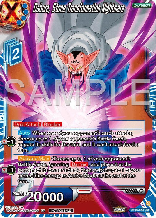 Dabura, Stone Transformation Nightmare (Championship 2024 Finals Zenkai Pack) (BT25-044) [Tournament Promotion Cards] - for just $13.20! 