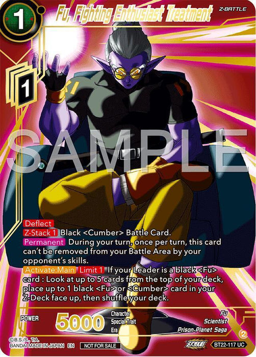 Fu, Fighting Enthusiast Treatment (Championship 2024 Finals Zenkai Pack) (Gold Stamped) (BT22-117) [Tournament Promotion Cards] - for just $16! 