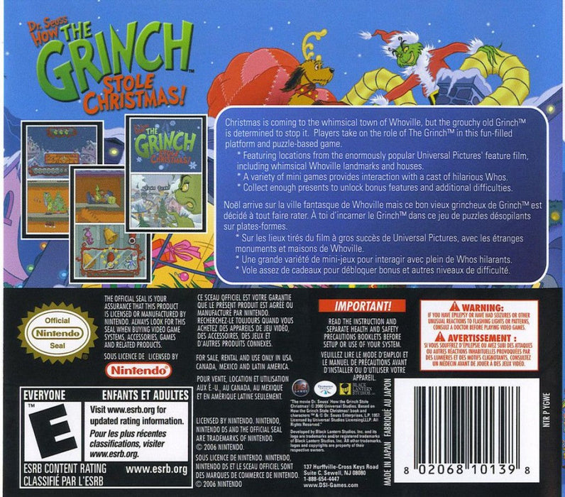 Dr Seuss How the Grinch Stole Christmas – Nintendo DS (DS) - for just $26.99! 