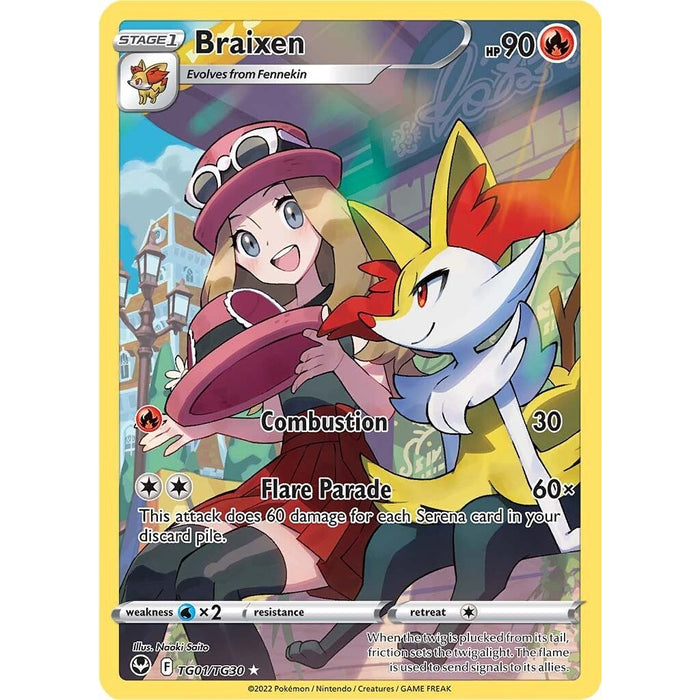 Braixen (TG01/TG30) [Sword & Shield: Silver Tempest] - Just $0.50! Shop now at Retro Gaming of Denver