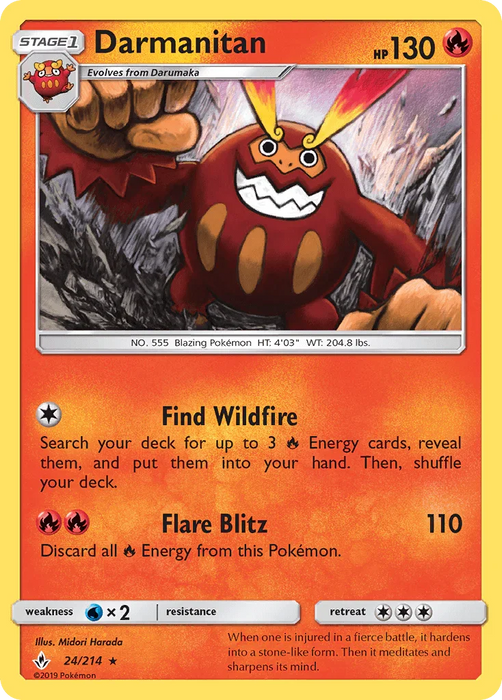 Darmanitan (24/214) [Sun & Moon: Unbroken Bonds] - for just $0.10! 