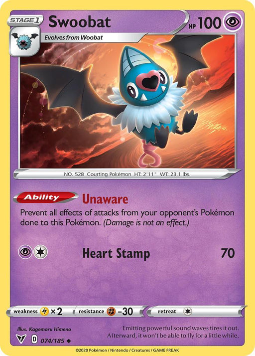 Swoobat (074/185) [Sword & Shield: Vivid Voltage] - for just $0.10! 