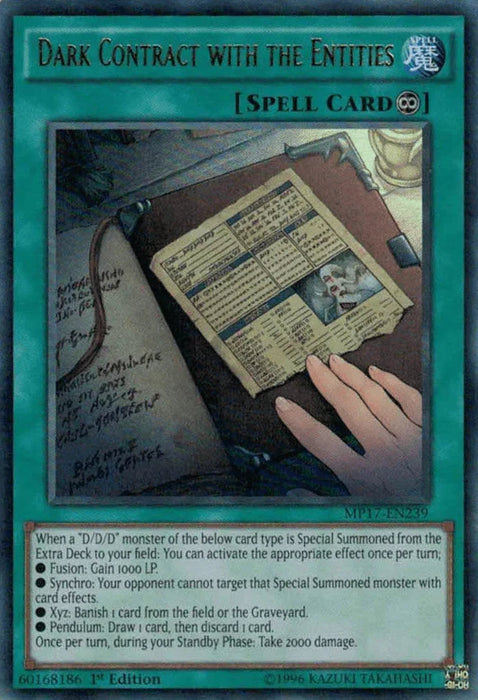 Dark Contract with the Entities [MP17-EN239] Ultra Rare - for just $0.10! 