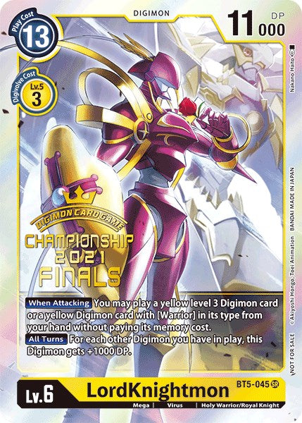 LordKnightmon [BT5-045] (2021 Championship Finals Event Pack Alt-Art Gold Stamp Set) [Battle of Omni Promos] - Just $44.10! Shop now at Retro Gaming of Denver