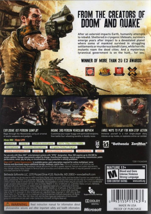 Rage: Anarchy Edition – Xbox 360 (X360) - for just $5.99! 