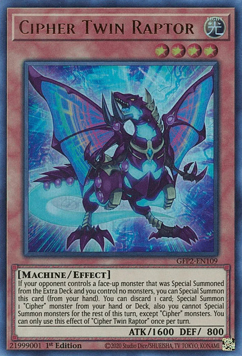 Cipher Twin Raptor [GFP2-EN109] Ultra Rare - for just $0.10! 
