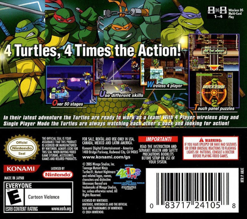 Teenage Mutant Ninja Turtles 3 Mutant Nightmare – Nintendo DS (DS) - for just $33.99! 