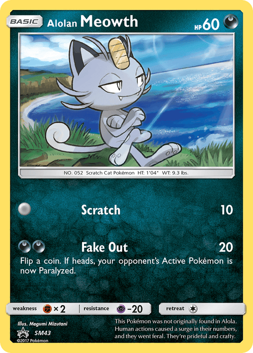 Alolan Meowth (SM43) [Sun & Moon: Black Star Promos] - for just $0.40! 
