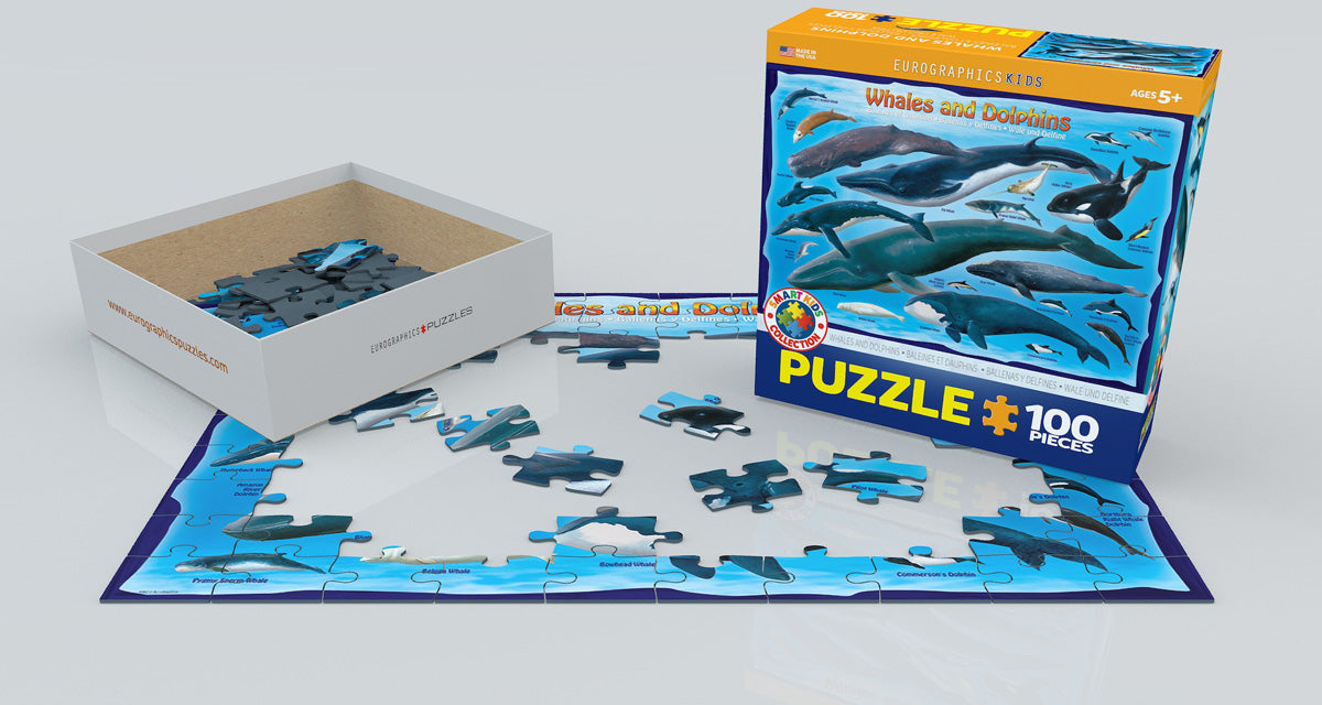 Puzzle: Educational Charts for Kids - Whales & Dolphins - for just $10.99! 