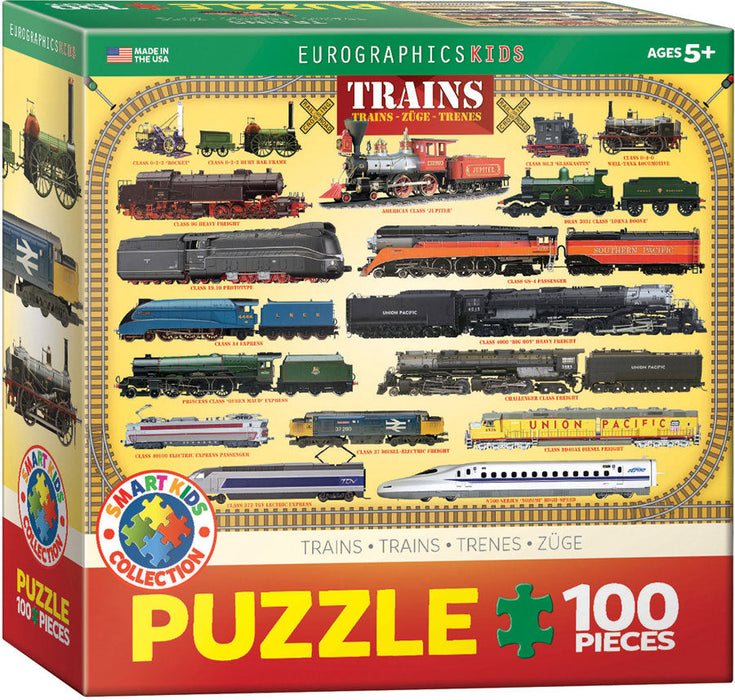 Puzzle: Educational Charts for Kids - Steam Locomotives - for just $10.99! 