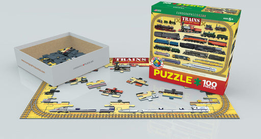 Puzzle: Educational Charts for Kids - Steam Locomotives - for just $10.99! 