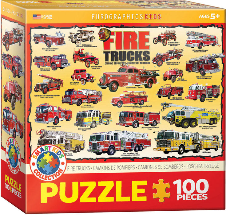 Puzzle: Educational Charts for Kids - Vintage Fire Engines - for just $10.99! 