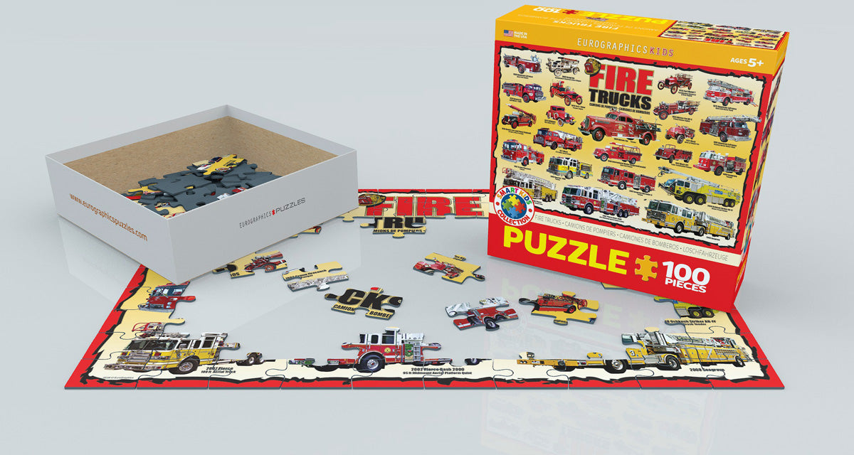 Puzzle: Educational Charts for Kids - Vintage Fire Engines - for just $10.99! 