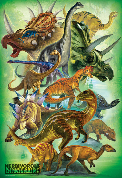 Puzzle: Natural History Charts - Herbivorous Dinosaurs - for just $10.99! 