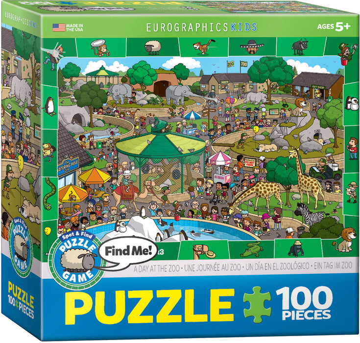 Puzzle: Spot & Find Puzzle Game - A Day in the Zoo - for just $10.99! 