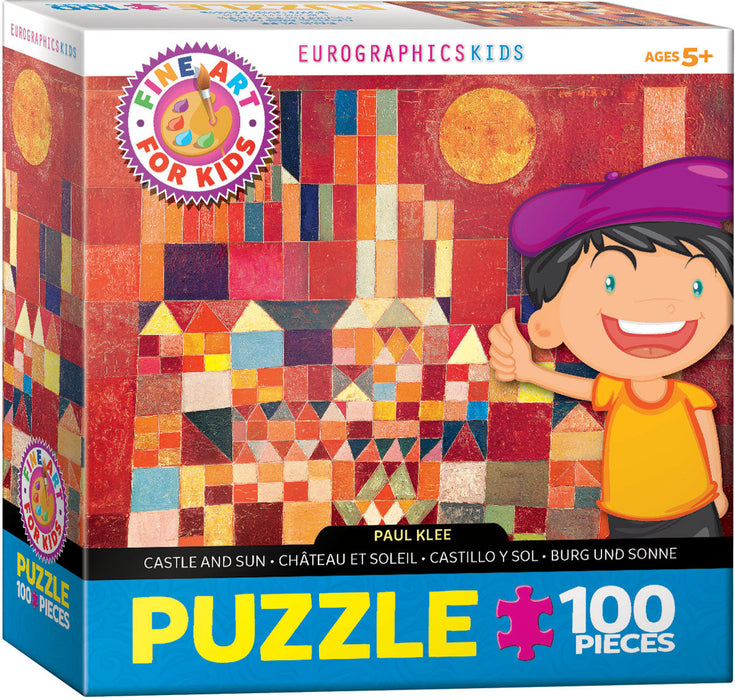 Puzzle: Fine Art For Kids - Castle and Sun by Paul Klee - for just $10.99! 