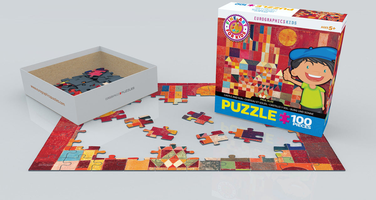 Puzzle: Fine Art For Kids - Castle and Sun by Paul Klee - for just $10.99! 