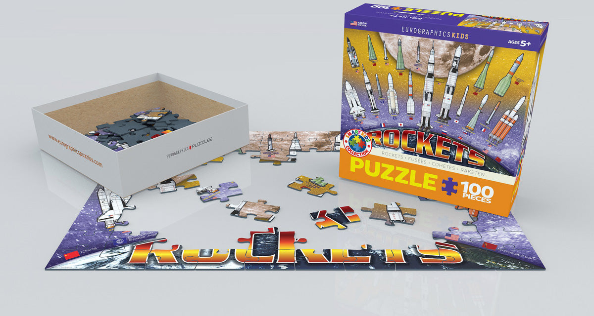 Puzzle: Educational Charts for Kids - International Space Rockets - for just $10.99! 