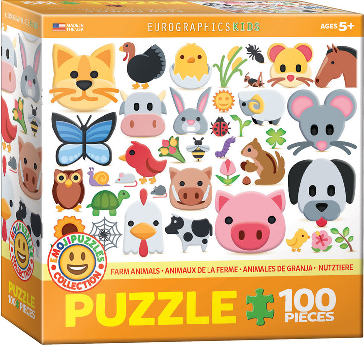 Puzzle: Emojipuzzles - Farm Animals - Emojis - for just $10.99! 