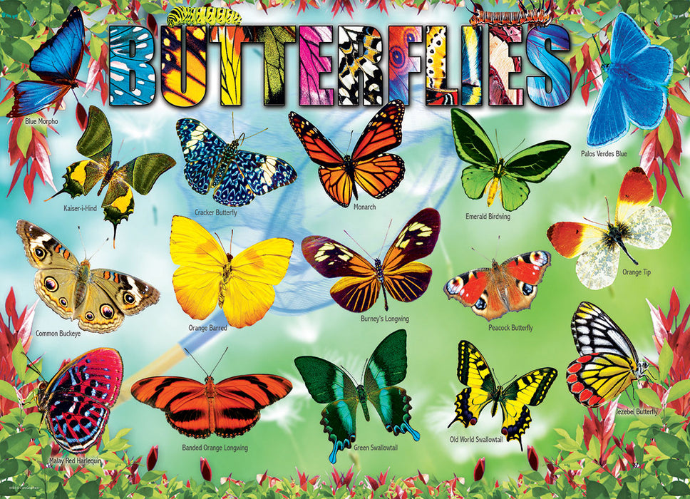 Puzzle: Educational Charts for Kids - Garden Butterflies - for just $10.99! 