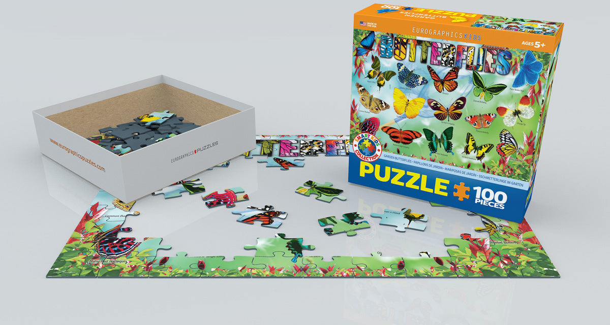 Puzzle: Educational Charts for Kids - Garden Butterflies - for just $10.99! 