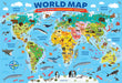 Puzzle: Educational Charts for Kids - Illustrated Map of the World - for just $10.99! 