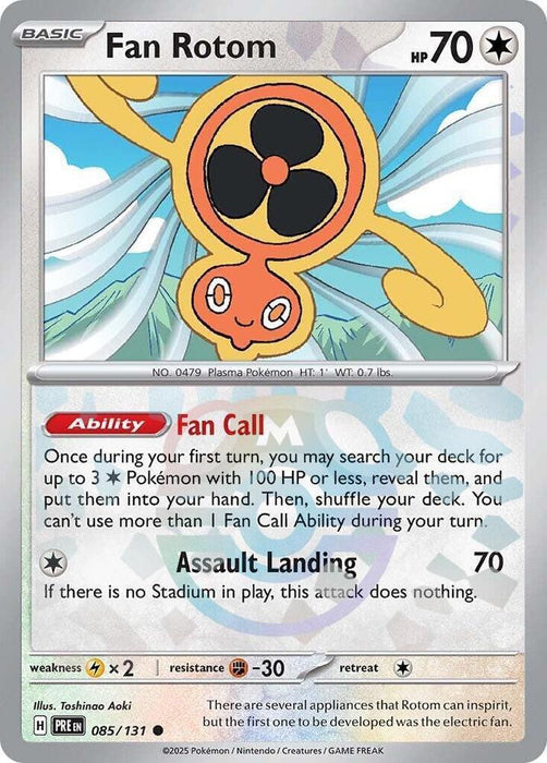 Fan Rotom (085/131) (Master Ball Pattern) [Scarlet & Violet: Prismatic Evolutions] - for just $0.95! 