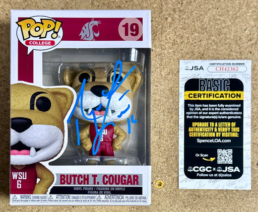 Ryan Leaf Signed NCAA Butch Cougar #19 WSU Washington State Funko Pop W/ JSA COA - for just $90! 