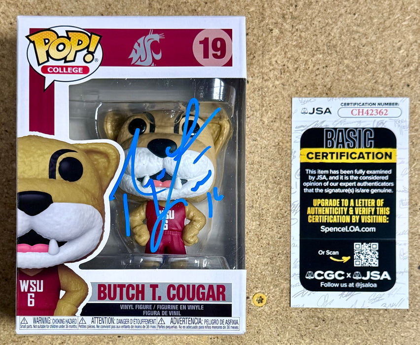 Ryan Leaf Signed NCAA Butch Cougar #19 WSU Washington State Funko Pop W/ JSA COA - for just $90! 