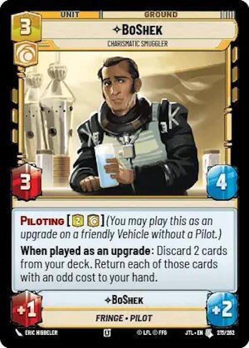 BoShek - Charismatic Smuggler (215/257) [Jump to Lightspeed] - for just $0.10! 