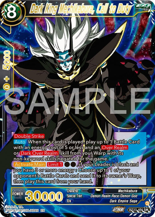 Dark King Mechikabura, Call to Duty (BT27-105) [History of Z] - for just $0.20! 