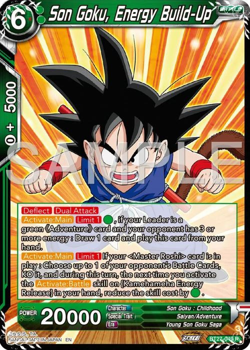 Son goku, Enegry Build-Up (BT27-049) [History of Z] - for just $0.15! 