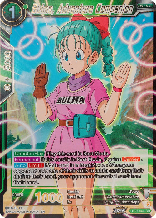 Bulma, Adventure Companion (BT27-054) [History of Z] - for just $1.95! 