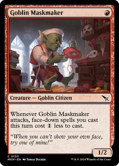 Goblin Maskmaker (MKM-130) - Murders at Karlov Manor - for just $0.01! 