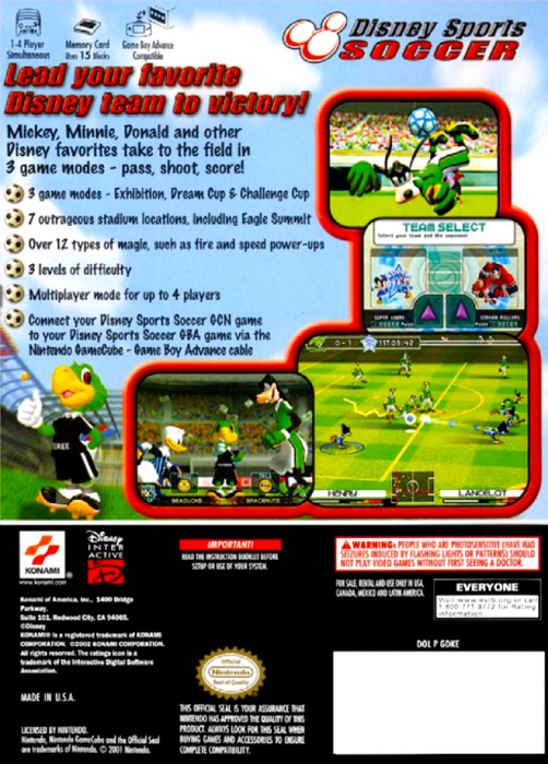 Disney Sports Soccer – GameCube (GC) - for just $44.99! 