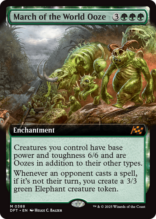 March of the World Ooze (DFT-388) - Aetherdrift: (enchantment, Extended Art) - for just $0.64! 