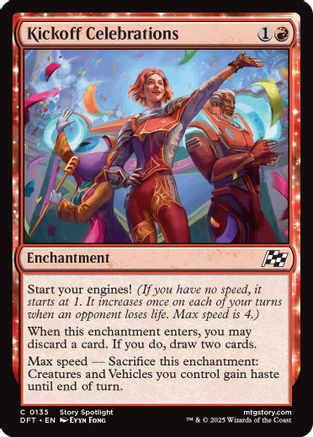 Kickoff Celebrations (DFT-135) - Aetherdrift: (enchantment) Foil - for just $0.03! 